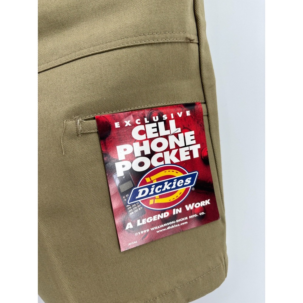 Dickies Work Shorts Mens Tan Flat Front Cell Phone Pocket Relaxed Fit 30 NWT